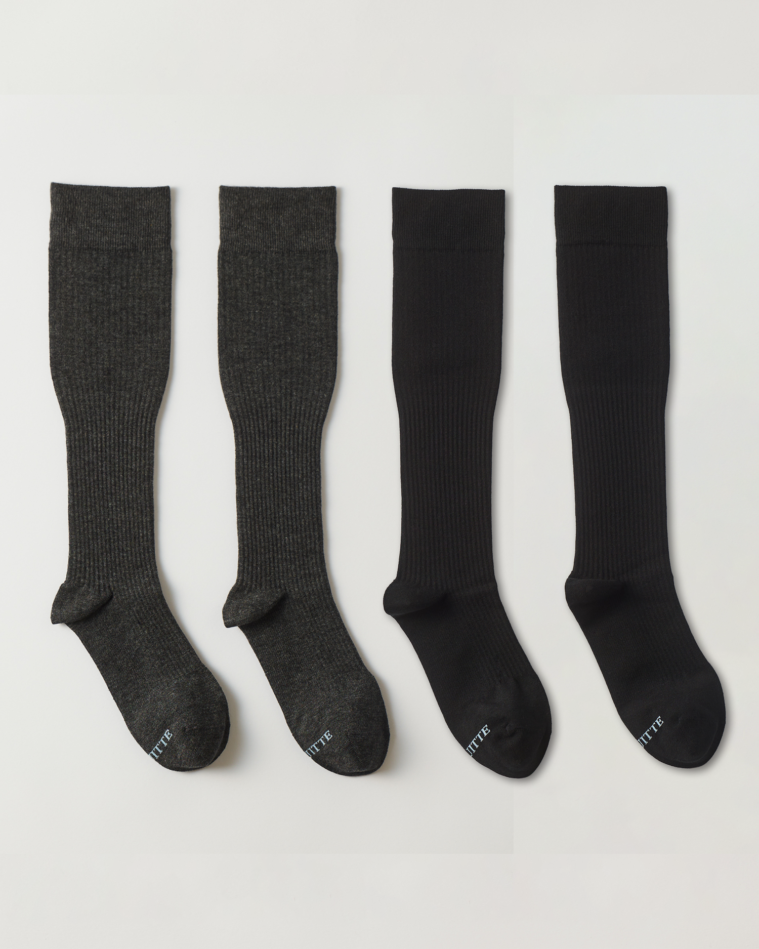 [SET] elitude socks charcoal & black